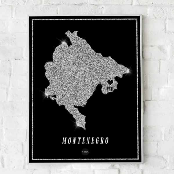 Montenegro Silver Map